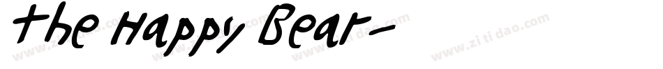 The Happy Bear字体转换